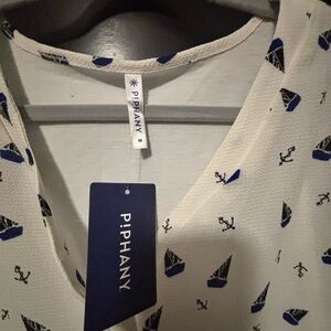 PIPHANY Nautical Print Woman’s Shirt